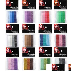 Grampos de cabelo Barrettes Ins Net Vermelho Acessórios de Moda Grampos de Cabelo Versão Coreana de Glitter Pequeno Cocar Selvagem Onda Colorf Cartão Dro Dhqvz