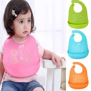 3 Pcs Whole Cartoon Kids Silicon Baby Bibs Toddlers Summer Adjustable Waterproof Feeding Tools Boy Girl Apron7871384