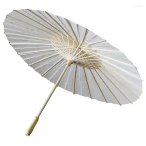 Paraplyer kinesiska oljepapper paraply vit parasol bröllop brud party po cosplay prop dekoration 60 cm 10 st 20 st