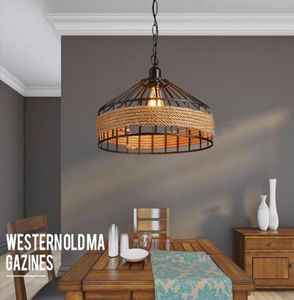 Loft vintage rep hängslampa järn retro belysning fixturer industriell stil vintage edison pendellampor lamparas de techo resta7762386