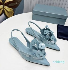 2024 Sandals Summer Women Flat Heel Suede Shoes Casual Pointed Toe Thin Mules Party Leather Dress