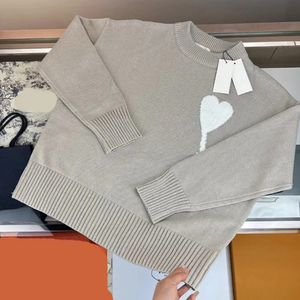 Sweater Tasarımcı Kadınlar Pullover Yuvarlak Amis Sweater Gelişmiş Versiyon Giyim Kadınları Lüks Tasarımcı Cardigan Amis Mektup Alfabe Sweetshirt