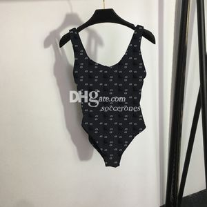 Sexy Halter Swimwear Designer Letter Printed Women Bikinis Summer Beach One Piece Swimsuit Luxury Tipsy Party Push up Bathing Swimsuit