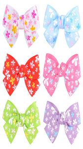 Baby flickor Barrettes Floral Bow Clips Kid Cute Hairpins Clip Hairgrips Barn Bowknot Clipper Kids Flower Hair Accessories KFJ331065693