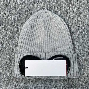 CP Två linsglasögonglasögon Beanies Män stickade hattar Skull Caps Outdoor Women Uniesex Winter Beanie Grey Bonnet Gorros Company 2024 Winter 015udx