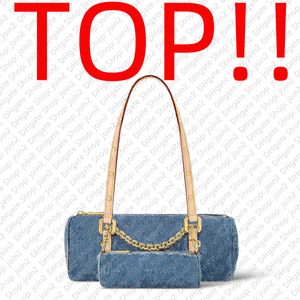 الدنيم. أكياس الكتف أعلى. M46830 Papillon Lady Designer Handbag Presh Hobo Satchel Clutch Evening Baguette Bucket Top Handle Bag Bag Mini Pochette Accessoares