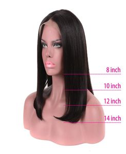 Bob Wigs قصيرة الدانتيل الجبهة البشرية شعر البرازيلي شعر مستعار للنساء مسبقا جاهل 150 كامل natural4674964