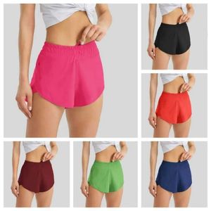 Lu Summer Track That 2,5-Zoll-Hotty-Hot-Shorts, locker, atmungsaktiv, schnell trocknend, für Sport, Damen, Yoga-Hose, Rock, vielseitig, lässig, Seitentasche, 71