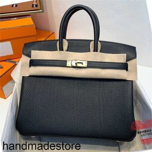 Designer Handbag Platinum All Manual Bag BK25 Sydd Togo Leather Lychee Mönster Cypress Gold Portable Women's Bag Black Elephant Grey
