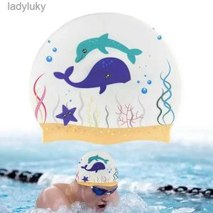 Simningskåpor 2023 Silikon Simning Caps för långt hår Kvinnor Simpool Caps Vattentät öronskydd Professionell vattensporter Swim Hatl240125