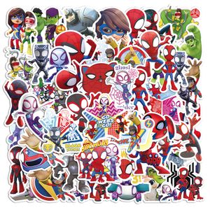 100PCS Cartoon Anime Graffiti Sticker Spider And His Amazing Friends Stickers Waterproof Luggage Computer Notebook Helmet Skateboard Cup Kid Decals Toy