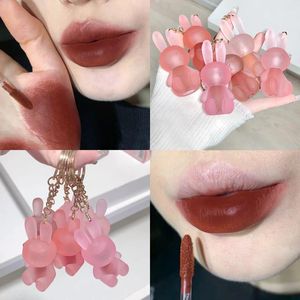 Lip Gloss Keychain Waterproof Velvet Matte Nude Lasting Non-stick Cup Red Liquid Lipstick Make-up For Women Korea Cosmetic