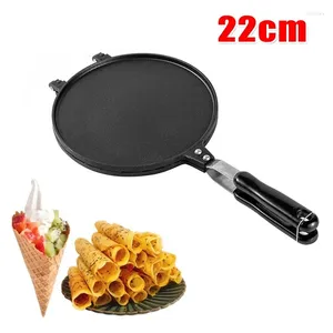 Baking Moulds 22cm Non-Stick Egg Roll Waffle Maker Pan Ice Cream Cone Tool Mold Frying Cake Pastry For DIY