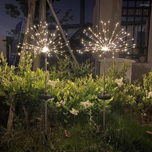 Solar Led Firework Fairy Light Outdoor Garden Decoration Lawn Lampväg för uteplats Yard Party Christmas Wedding