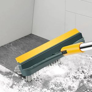 Broom Groove In Mop 180° Cleaning Bathroom 3 Multipurpose 1 Rotating Gap Scrub Handle Long Brush Floor 240123