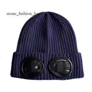 Cp şapka tasarımcısı iki lens gözlük gözlükleri beanies erkekler cp örgü şapkalar kafatası kapakları açık kadın kaçınılmaz cp comapny şapka kış beanie black 9517