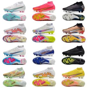 2023 Męskie buty piłki nożnej Dzieci Crampony Mercurial Football Boots Turf 7 Elite 9 R9 V 4 8 15 XXV IX FG American Foot Ball Ball Bot Enfant Młodzież Dziewczyny Rozmiar 39-45