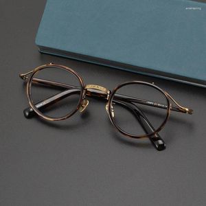 Sunglasses Frames -selling Japanese And Korean Style Eyeglasses Acetate Alloy Vintage Simple Literature Art Prescription Glasses Men Women