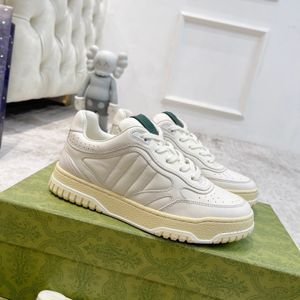 2024 RE-WEB Sneaker Men Women Italy Designer Casual Shoes White Leather Sneakers LACE-UP STÄNGNING LÅG HEAL TRÄNARE GRÖN OCH RÖDA WEB TONGEN CLASSICS VITA SKOR