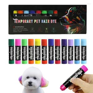 Tinture per capelli per abbigliamento per cani, 12 colori, penna per smalto lavabile, sicura per animali domestici, per diversi animali domestici temporanei