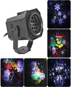 Jul LED Projector Light 4 Mönster Kortbyte Lampprojektor Färgglada roterande LED -laserljus för KTV DJ Disco Holiday8701612