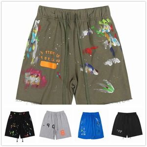 Zuma Sweat Shorts francuska galeria siłowni de pits mens swobodne sporty spodnie Projektowanie kolorowe atrament-iet ręcznie malowany francuski klasyczny sporty z siatki drukowanej