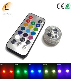 Luzes LED para festa 3 LED luzes submersíveis para casamento Hookah Shisha Bong Decor Controle remoto Tealight Candle light Waterpro4290644