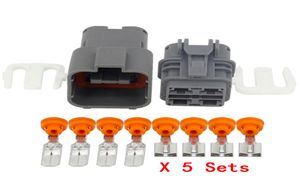 5 SETS 4 PIN PIN CAR 63mm Series Connector Oxygen Sensor Waterproof Connector med Terminal DJ70453A631121 7222624440 712363566709