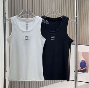 maglietta firmata da donna Maglietta corta Canotta Anagram Regular Cropped Jersey di cotone Camis Donna T-shirt Ricamo Maglieria per donna Sport Yoga top Simple Vest4