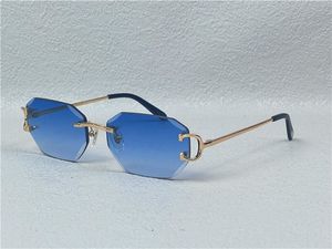 Buffs okulary przeciwsłoneczne Vintage Piccadilly Nieregularne szklanki bezkręgowej bezceliste okulary w stylu retro moda awangardowa design Uv400 jasny kolor dekoracyjne okulary 0103