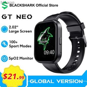 Akıllı Saatler Global Sürüm Siyah Köpekbalığı GT Neo Smart Watch 2.02 '' Büyük Ekran Kalp Hızı Monitörü IP68 Su Geçirmez Akıllı SmartChatch 100+ Spor Modu YQ240125