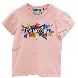 Kids Summer T-shirts Designers Tees Boy Girl Fashion Bear Letters Mosaic Printed Tops Children Casual Trendy Shirt more Colors Luxury fashion tops 5A quality 2024 New