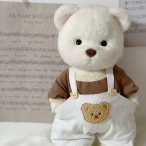 30cm handmade teddy bear plush toy cute change of clothes used to fill small brown bear plush doll children's toy Christmas gift 240124