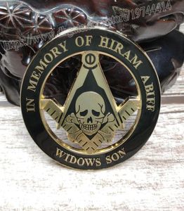 Masonic Car Badge Emblem Mason Mason BCM32 till minne av Hiram Abiff utsökta färgteknik Personlighet Dekoraktion Kyl M3448851