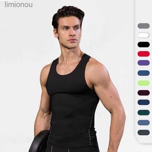 Canotte da uomo Compressione da uomo Canotta da corsa Allenamento Allenamento Canotte strette Quick Dry Palestra Senza maniche Fitness Grande camicia elastica CustomL240124