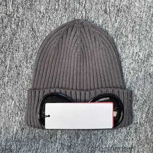 CP Två linsglasögonglasögon Beanies Men Sticked Hats Skull Caps Outdoor Women Uniesex Winter Beanie Grey Bonnet Gorros Company 2024 Winter 01nux3