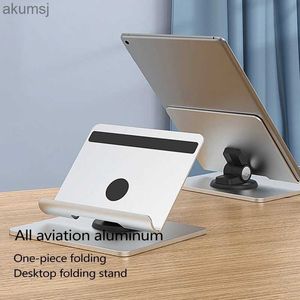 Tablet PC Stands Aluminium Tablet Stand Universal Mobile Telefon Holder Angle Justerbar 360Rotation Non-Slip Desktop Base för 4-13 '' Pad YQ240125