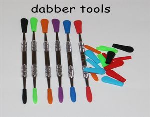 100pcs dabber aletleri sigara içme silikon balmumu pedleri kuru bitki paspasları dabbers levhs kavanozlar konteyner silikon nektar toplayıcı için dab aracı dh7431740