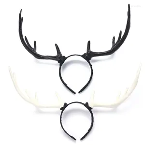 Klipy do włosów 634C jelenie rogu nakrycia głowy poroża Hairband Non Slip Elk Elk Headpiece Po Props Fancy Dress Halloween Akcesoria świąteczne