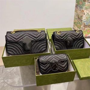 Designers väskor kvinnor axelväska marmont handväska messenger totes mode metalliska handväskor kedja klassisk crossbody clutch wallet249h