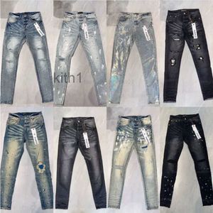 Jeans Ksubi Uomo Viola Strappati Dritti Strappi Regolari Lavati Vecchio Lungo Nero Impilato ZMK9