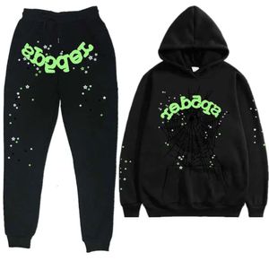 Sweatshirts Men's Pullover Tracksuits Y2K SP5DER 5555555 Sweater Hoodie Set Women Hoodies Tracksuit Hip Hop Singer Spider Web Printed SPOR 162