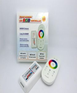 RGB LED-styrenhet DC12-24A 18A RGB LED Controller 2.4G Touch SN RF Remote Control för LED-stripkula nedliggande4147418