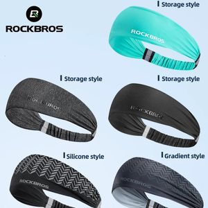 Rockbros Cycling Sweatband Yoga Hairbands Yoga Gym Headscarf Headwrap Running Fitness Sweatband Hair Bandage Head Sweat Bands 240124