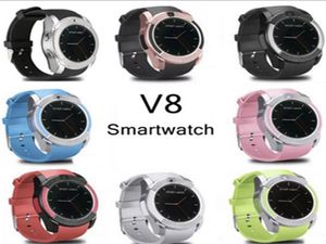 V8 relógio inteligente bluetooth relógios android com câmera 03m mtk6261d pk dz09 gt08 smartwatch com pacote de varejo 8 cores7836373