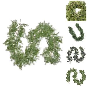 Dekorativa blommor Youzi Abs 200 cm Artificial Greenery Garland Christmas Vines Waterproof Faux Hanging Plants for Decoration