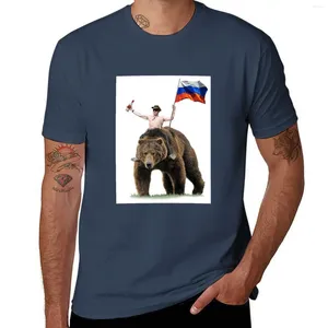 Herren Polos Vladimir Poutine Bär T-Shirt Vintage T-Shirt Maßgeschneiderte Shirts Custom Edition Lustig für Männer