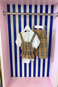 Kid Summer Fashion Designer Boutique Clothing Zestawy UE 110160 cm Brown Color Baby Girl Dress Fits 20225642704