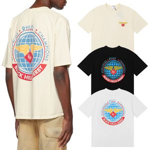 USA Style Worldwide Globe Wings Tee Designer T shirt Spring Summer Casual Fashion Skateboard Men Women Tshirt 24ss 0125