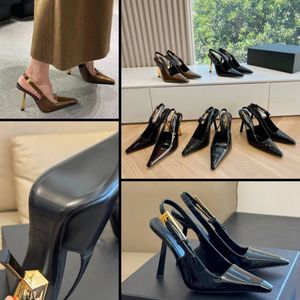 2024 Designer Women High Heel Shoes Red Shiny Bottoms Thin Heels Black Nude Patent Leather Woman Pumps hot sale